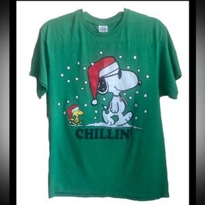 Delta Pro Weight VTG Snoopy Graphic Christmas T-Shirt  M